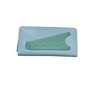 Maison Margiela Snatched Long Wallet, Blue NWT